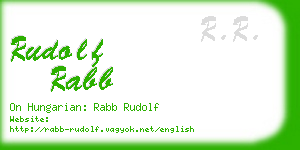 rudolf rabb business card